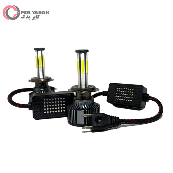 قیمت و خرید لامپ هدلایت 6 طرفه  LED H7 دوتایی پارس تاب